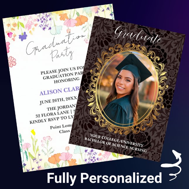 Invitación Elegante y personalizado partido de graduación de  (Subido por el creador)