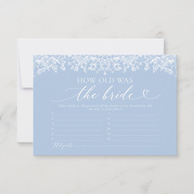 Invitación Elegante Y Polvoriento Azul Cómo De Antiguo Era El (Anverso)