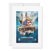 Invitación elegante y rústica al Día de Colón