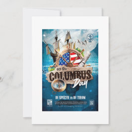 Invitación elegante y rústica al Día de Colón