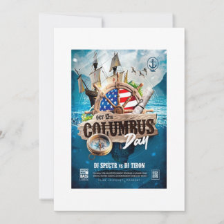 Invitación elegante y rústica al Día de Colón