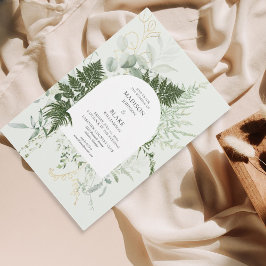 Invitación Elegante y rústico Boda de la vegetación de los bo