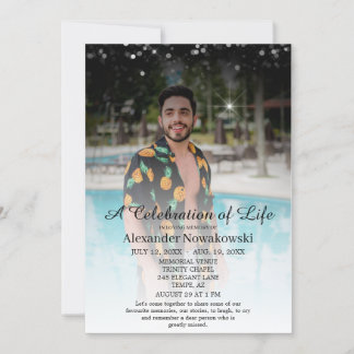 Invitación Elegante y sabrosa celebración funeraria de la vid