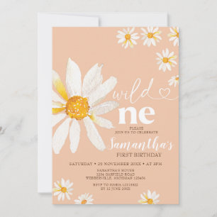 Invitación Elegante y salvaje Boho Daisy Flowers