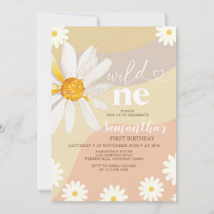 Invitación Elegante y salvaje Boho Daisy Flowers
