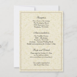 Invitación Elegante y sencillo gabinete de recepción de boda