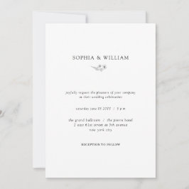 Invitación Elegante y sencillo lujo todo en un Boda
