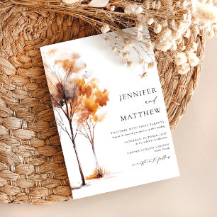 Invitación Elegante y simple boda de otoño
