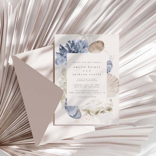 Invitación Elegante y simple boda en la playa (Subido por el creador)