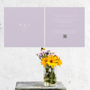 Invitación Elegante y Simple Boda Moderna Lavanda Cuadrada