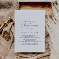Elegante y simple caligrafía Christening