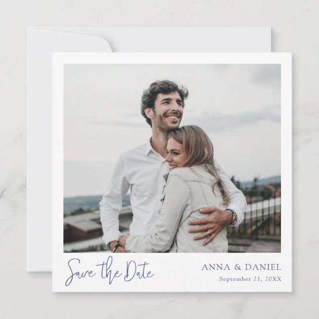 Invitación Elegante y simple casamiento de fotos moderno salv (Anverso)