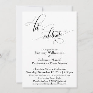 Invitación Elegante y simple celebremos la transmisión en bla