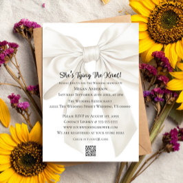 Invitación Elegante y simple ducha de bodas temática Bow