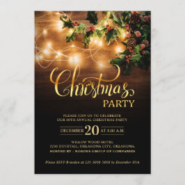Invitación Elegante y simple fiesta de vacaciones para Navida