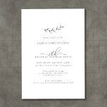 Invitación Elegante y simple Fiesta sorpresa de cumpleaños nú<br><div class="desc">Un sencillo rasguño botánico dibujado a mano se combina con caligrafía ventilada y tipografía tradicional para crear un diseño de fusión que un hombre o una mujer se sentirían cómodos usando. El gris oscuro sobre el blanco es la elección perfecta para cualquier temporada.</div>