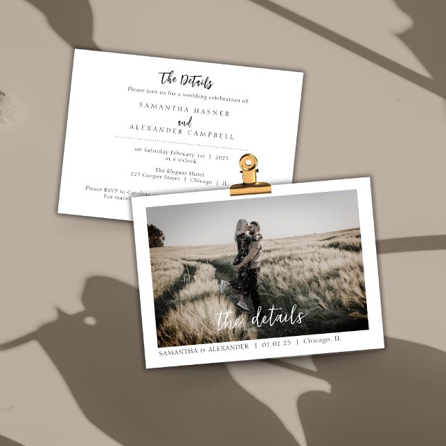 Invitación Elegante y simple Personalizado fotográfico de la  (Subido por el creador)