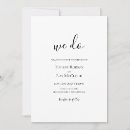Invitación Elegante y simple que hacemos Boda