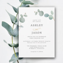 Elegante y simple vegetación Eucalyptus deja Boda