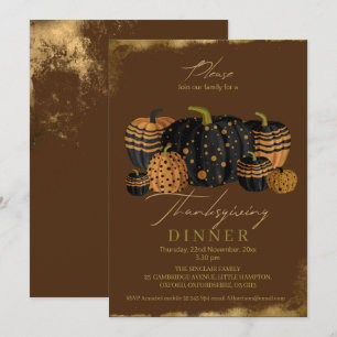 Invitación Elegante y sofisticado Día de Acción de Gracias de