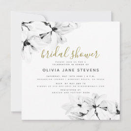 Invitación Elegante y sofisticado shower nupcial floral de ma
