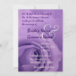 Invitación Elegante y soñado Boda Rosa morado metálico