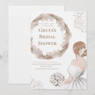 Invitación elegante y suave para la fiesta de boda