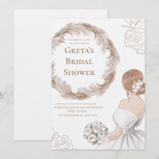 Invitación elegante y suave para la fiesta de boda
