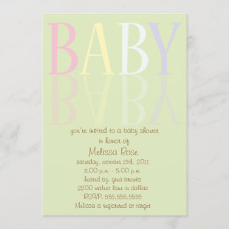 Invitación Elegante y suave reflexión que Baby Shower invita