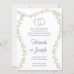 Invitación Elegante y suntuosa boda judía Chuppah invita
