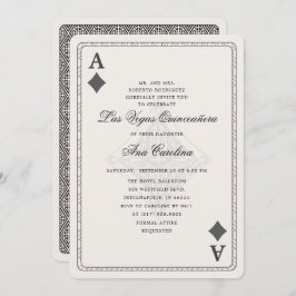 Invitación Elegante y único Las Vegas Quinceañera