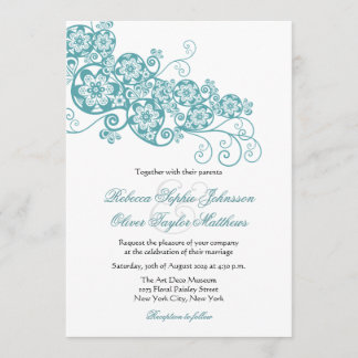 Invitación Elegante y vintage Boda Paisley Boho Invitado a la