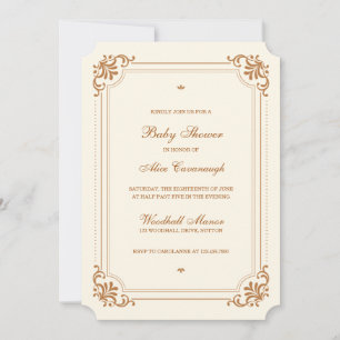 Invitación Elegante y vintage Sexo Neutral Baby Shower