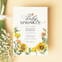 Elegante Yellow Sunflower Sunny Bee Baby Sprinkle