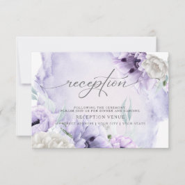 Invitación Elegantes acuarelas rusticas violetas