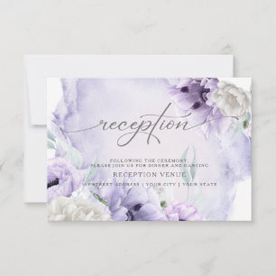 Invitación Elegantes acuarelas rusticas violetas