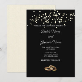 Invitación Elegantes anillos Diamantes de imitación Invitació