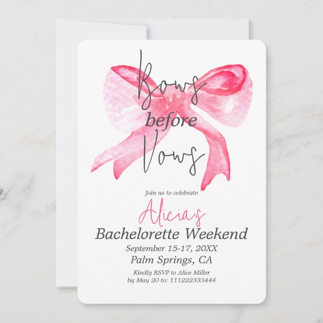 Invitación Elegantes arcos antes de prometer la bachillerato  (Anverso)