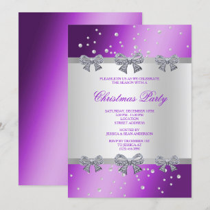 Invitación Elegantes arcos de diamantes y Navidades de perlas
