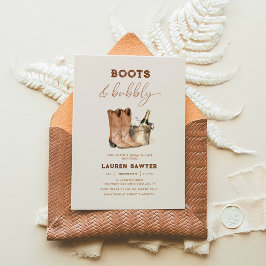 Invitación Elegantes botas acuáticas y ducha de novias con bu