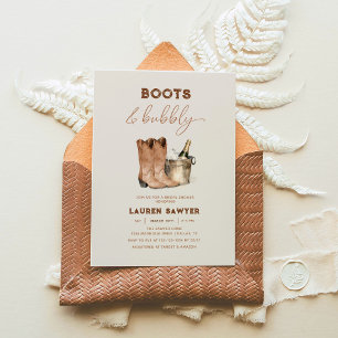 Invitación Elegantes botas acuáticas y ducha de novias con bu