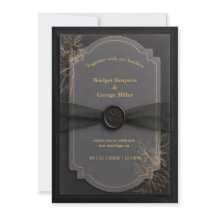 elegantes capas de lujo floral de boda en Vellum n