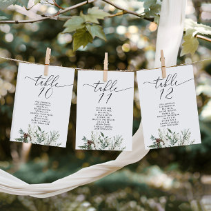Invitación Elegantes cartas de asiento de mesa de boda de inv