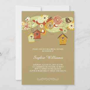 Invitación Elegantes Casas de Otoño Ducha Bridal