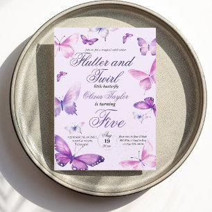 Invitación Elegantes Chicas de mariposa Cute