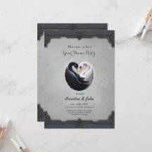 Elegantes cisnes forjando un corazón juntos.