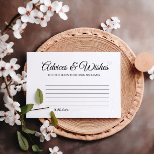 Invitación Elegantes consejos mínimos y duchas nupciales WIsh