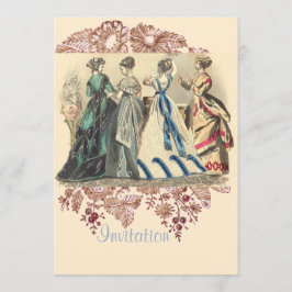 Invitación Elegantes damas victorianas