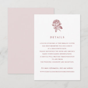 Invitación Elegantes detalles de Boda de Rosas franceses de é