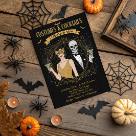 Invitación Elegantes disfraces góticos y cócteles Halloween